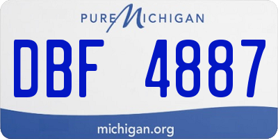 MI license plate DBF4887
