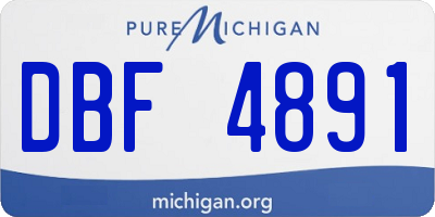 MI license plate DBF4891