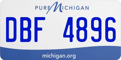 MI license plate DBF4896