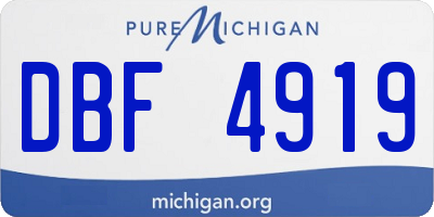 MI license plate DBF4919