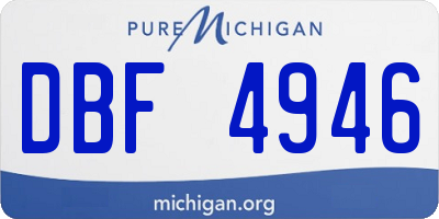 MI license plate DBF4946