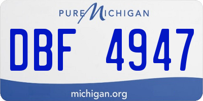 MI license plate DBF4947