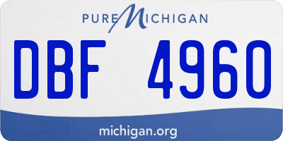 MI license plate DBF4960
