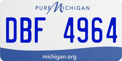 MI license plate DBF4964