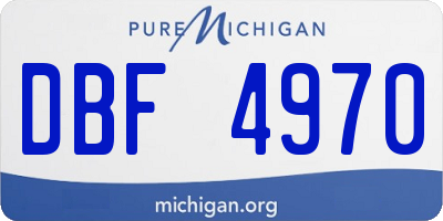 MI license plate DBF4970