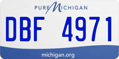 MI license plate DBF4971