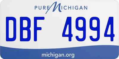 MI license plate DBF4994