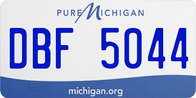 MI license plate DBF5044
