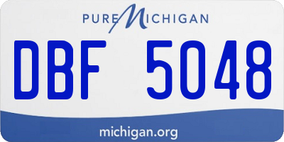 MI license plate DBF5048