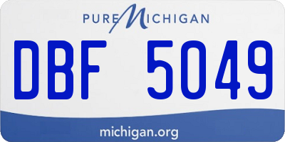 MI license plate DBF5049