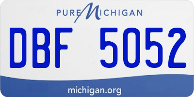 MI license plate DBF5052