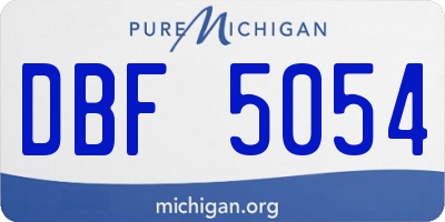 MI license plate DBF5054