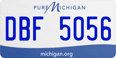 MI license plate DBF5056