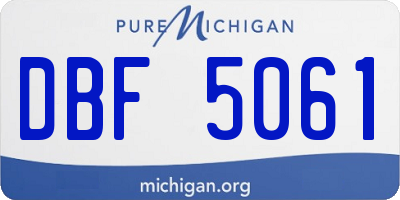 MI license plate DBF5061