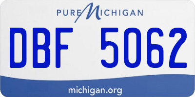MI license plate DBF5062
