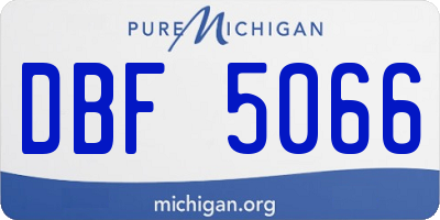 MI license plate DBF5066