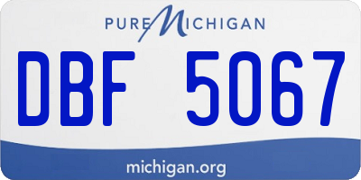 MI license plate DBF5067