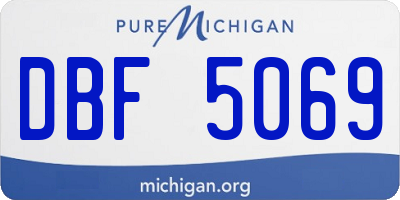 MI license plate DBF5069
