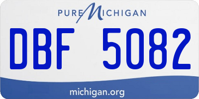 MI license plate DBF5082