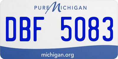 MI license plate DBF5083