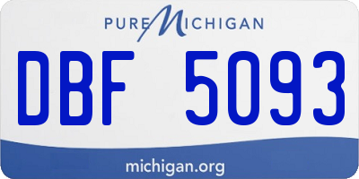 MI license plate DBF5093