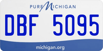 MI license plate DBF5095