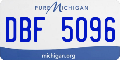 MI license plate DBF5096