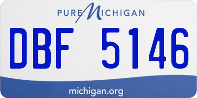 MI license plate DBF5146