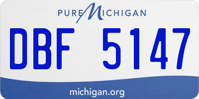 MI license plate DBF5147
