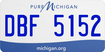 MI license plate DBF5152