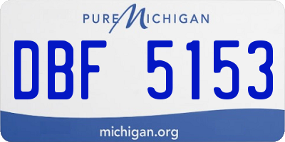 MI license plate DBF5153