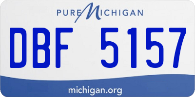 MI license plate DBF5157