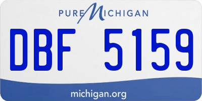 MI license plate DBF5159
