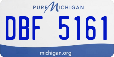 MI license plate DBF5161