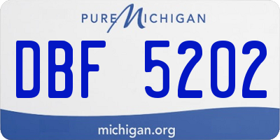 MI license plate DBF5202