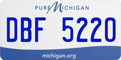 MI license plate DBF5220