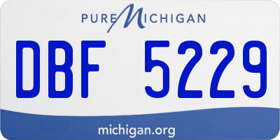 MI license plate DBF5229