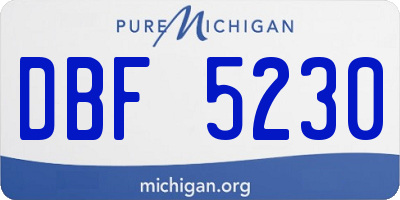 MI license plate DBF5230