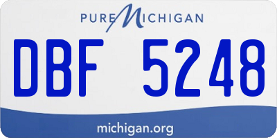 MI license plate DBF5248