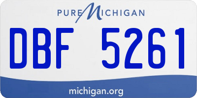 MI license plate DBF5261