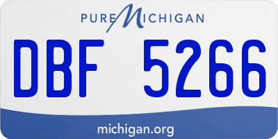 MI license plate DBF5266