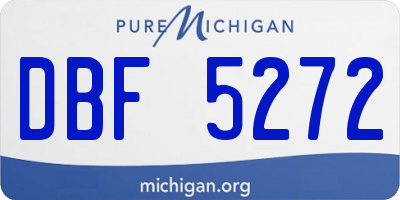 MI license plate DBF5272