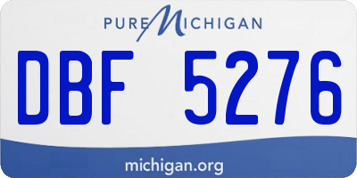 MI license plate DBF5276
