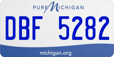 MI license plate DBF5282