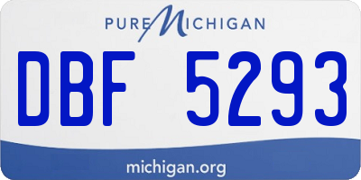 MI license plate DBF5293