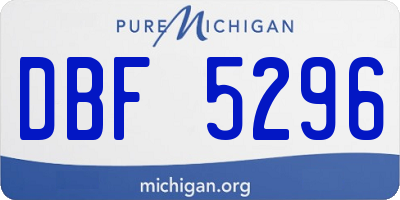MI license plate DBF5296