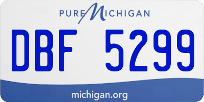 MI license plate DBF5299