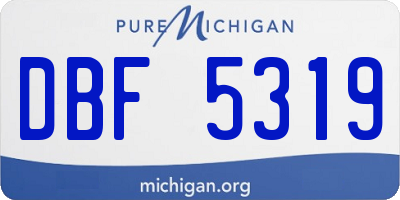 MI license plate DBF5319
