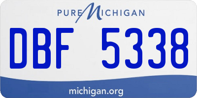MI license plate DBF5338