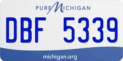 MI license plate DBF5339